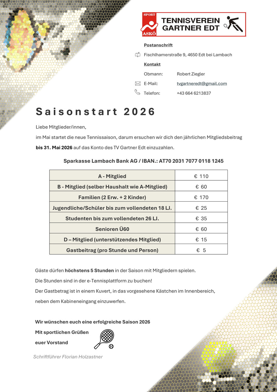 Mitgliedsbeiträge 2026
