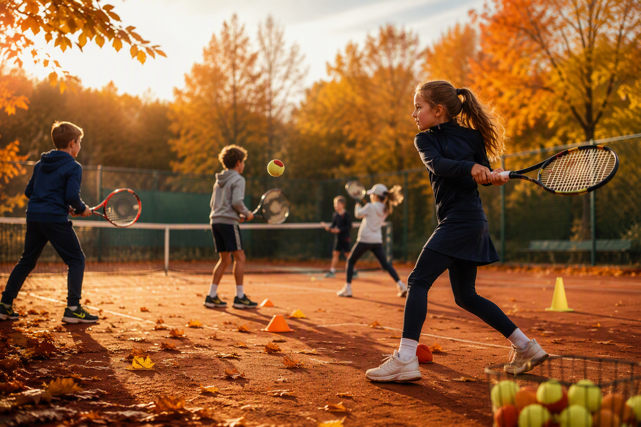 Letztes Kindertennis-Training vor der Winterpause