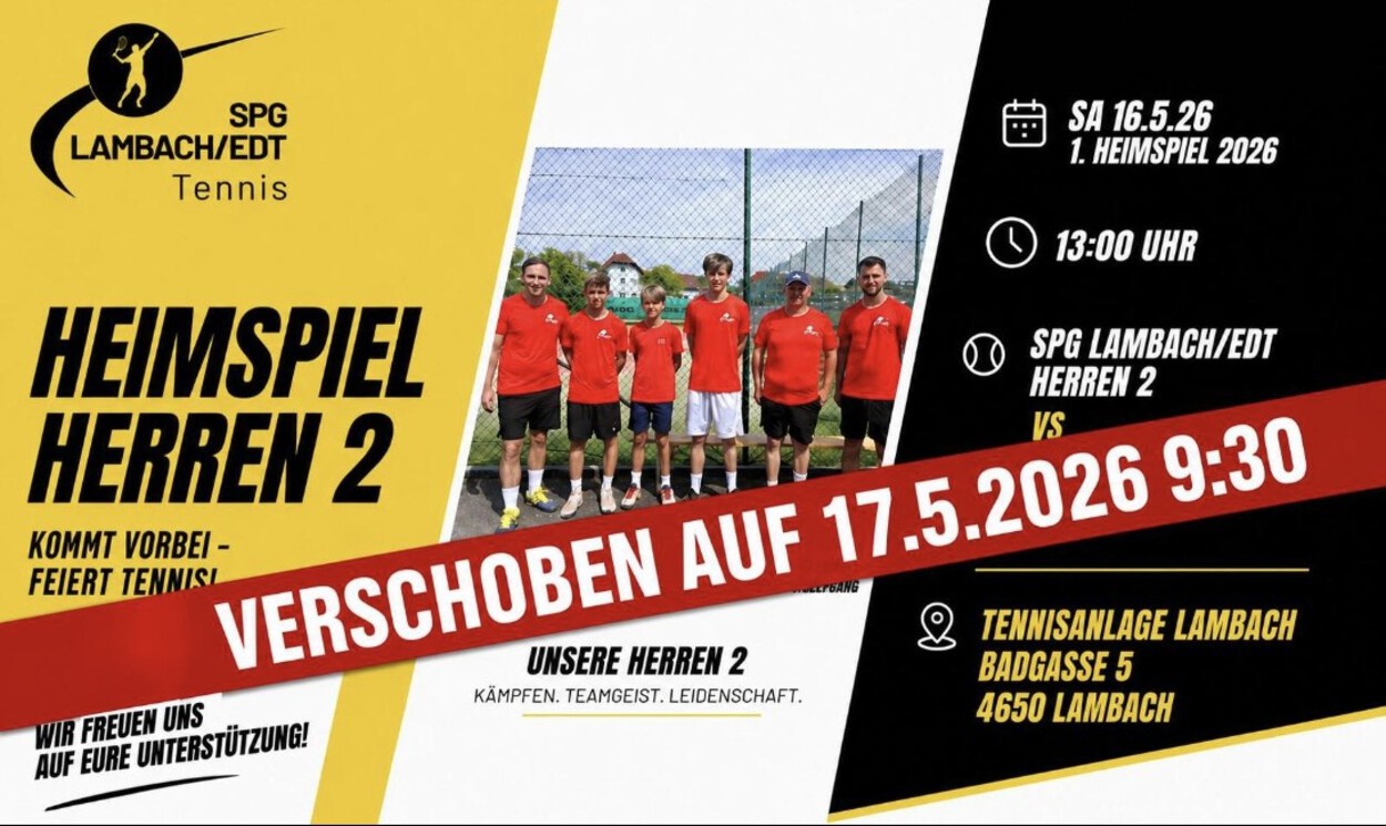 Heimspiel verschoben